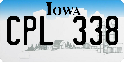 IA license plate CPL338