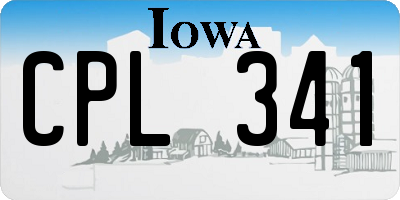 IA license plate CPL341