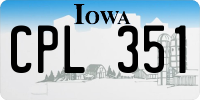 IA license plate CPL351