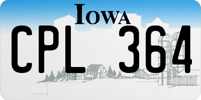 IA license plate CPL364