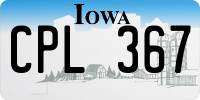 IA license plate CPL367