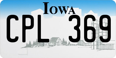 IA license plate CPL369