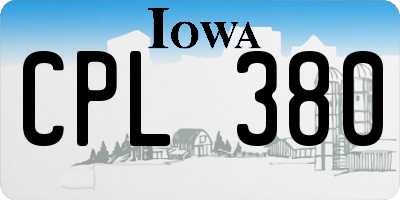 IA license plate CPL380