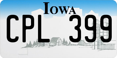 IA license plate CPL399