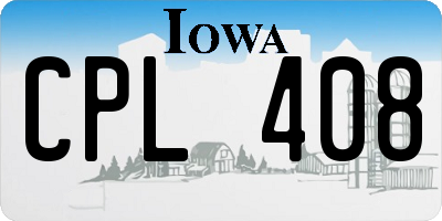 IA license plate CPL408