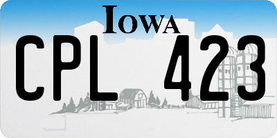 IA license plate CPL423