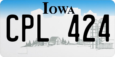 IA license plate CPL424