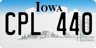 IA license plate CPL440