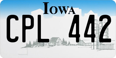 IA license plate CPL442
