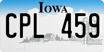 IA license plate CPL459