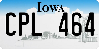 IA license plate CPL464