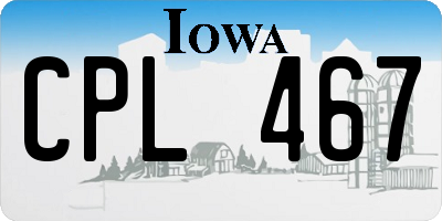 IA license plate CPL467