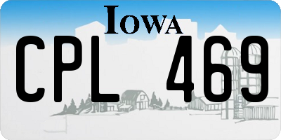 IA license plate CPL469