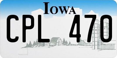 IA license plate CPL470