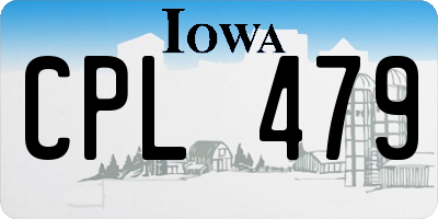 IA license plate CPL479