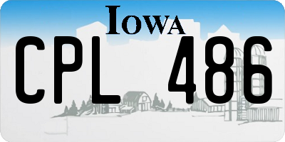 IA license plate CPL486