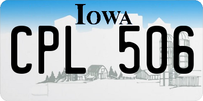 IA license plate CPL506