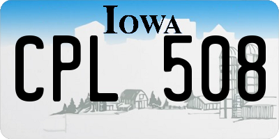 IA license plate CPL508