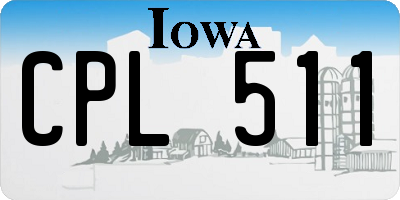 IA license plate CPL511