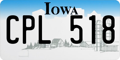 IA license plate CPL518