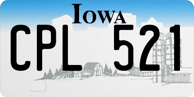 IA license plate CPL521