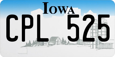 IA license plate CPL525