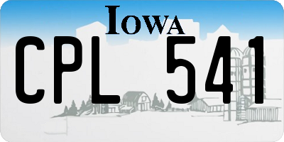 IA license plate CPL541
