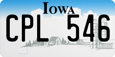 IA license plate CPL546