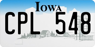 IA license plate CPL548