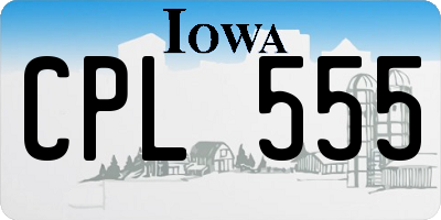 IA license plate CPL555
