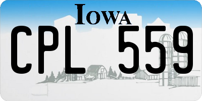 IA license plate CPL559