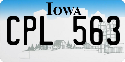 IA license plate CPL563