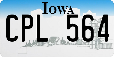 IA license plate CPL564
