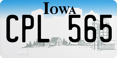 IA license plate CPL565