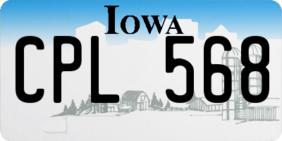 IA license plate CPL568
