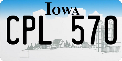 IA license plate CPL570