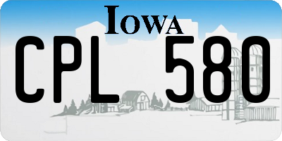 IA license plate CPL580