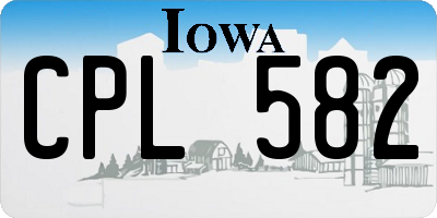 IA license plate CPL582