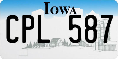 IA license plate CPL587