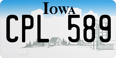 IA license plate CPL589