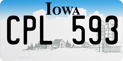 IA license plate CPL593
