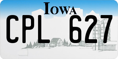 IA license plate CPL627