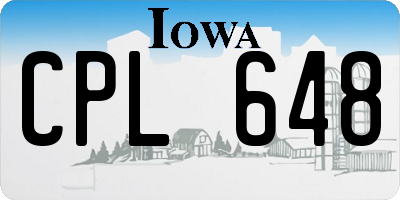 IA license plate CPL648