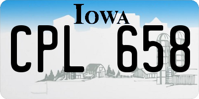 IA license plate CPL658