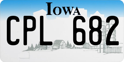 IA license plate CPL682
