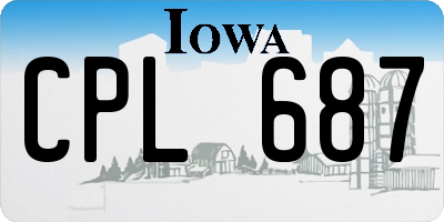 IA license plate CPL687