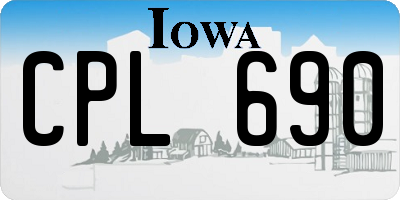 IA license plate CPL690