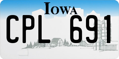 IA license plate CPL691