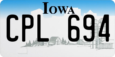 IA license plate CPL694