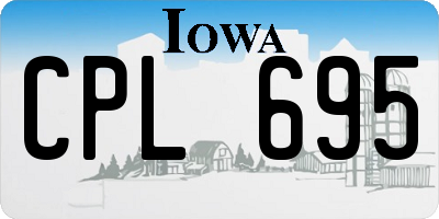 IA license plate CPL695